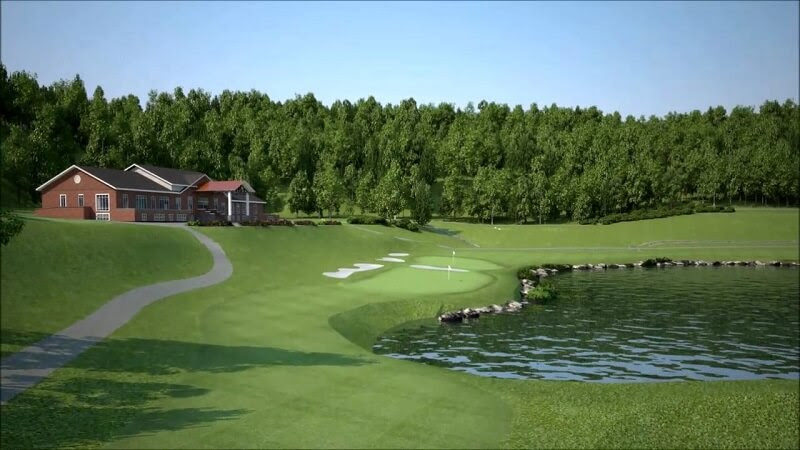 Sân golf Yên Bình gồm 2 khu vực riêng biệt là khu thi đấu và khu tập golf