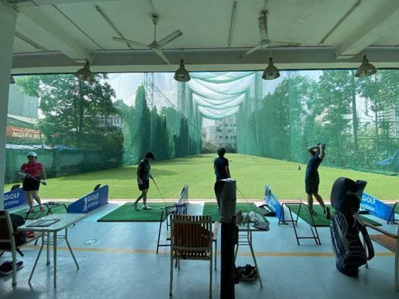 Sân tập golf Viettime nằm ngay trên địa bàn quận Cầu Giấy, Hà Nội 