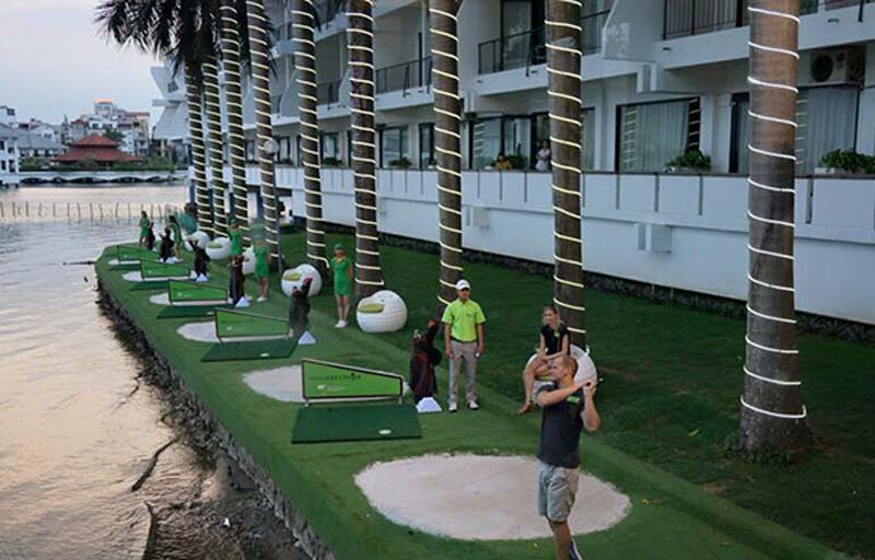 Sân tập golf Hồ Tây Hà Nội Club là điểm đến quen thuộc của nhiều golfer thủ đô