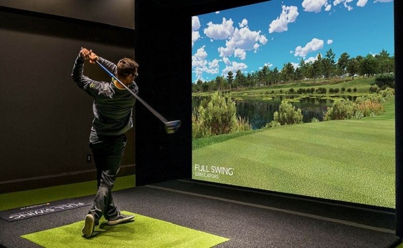 Phòng tập golf 3D tạo điểm nhấn cho không gian ngôi nhà của golfer