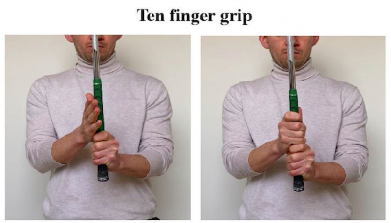 Ten finger grip phù hợp với những golfer gặp vấn đề ở phần khớp cổ tay