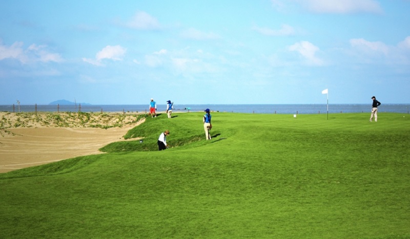 Sân golf được sử dụng loại cỏ cao cấp, chuyên dụng