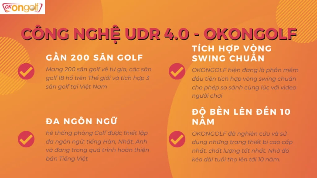Phần mềm OkOngolf nhiều ưu điểm nổi bật, đem đến trải nghiệm chân thực cho golfer