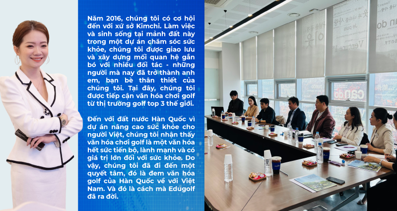 Tham vọng với ngành golf Việt bắt nguồn từ chuyến công tác Hàn Quốc của CEO Nguyễn Thị Phương Thảo