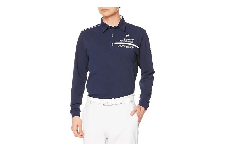 Áo golf dài tay Lecoq QGMVJB00 Navy