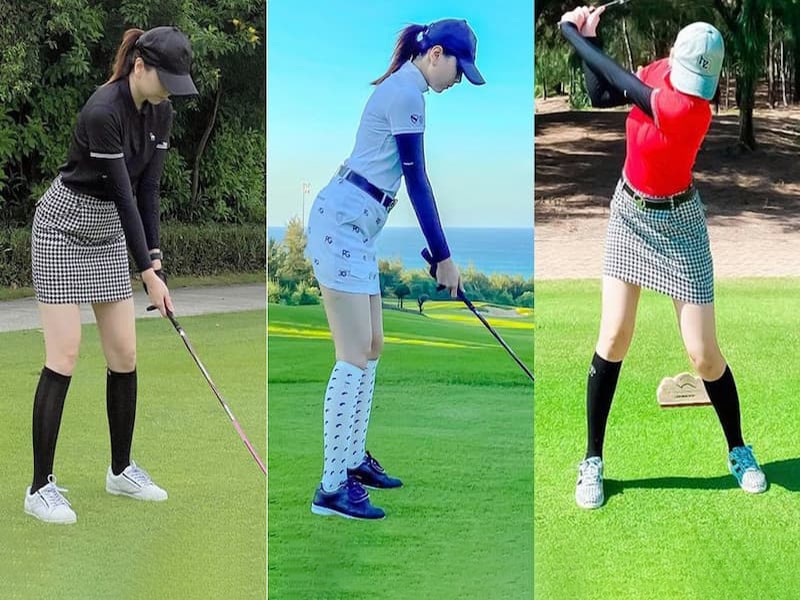 Tất ngang đầu gối cho các golfer nữ